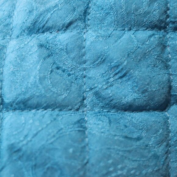 Carole Little Blue Denim Funky Patchwork Jacket & Silk Shirt Set 80s 8 - Picture 6 of 16